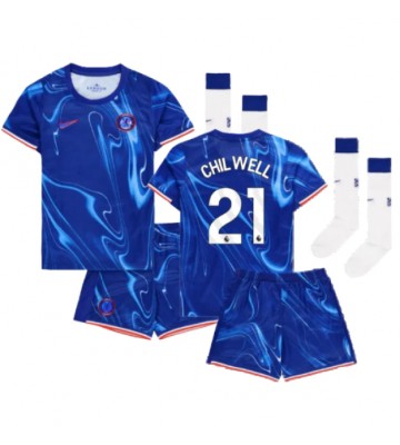 Chelsea Ben Chilwell #21 Primera Equipación Niños 2024-25 Manga Corta (+ Pantalones cortos)